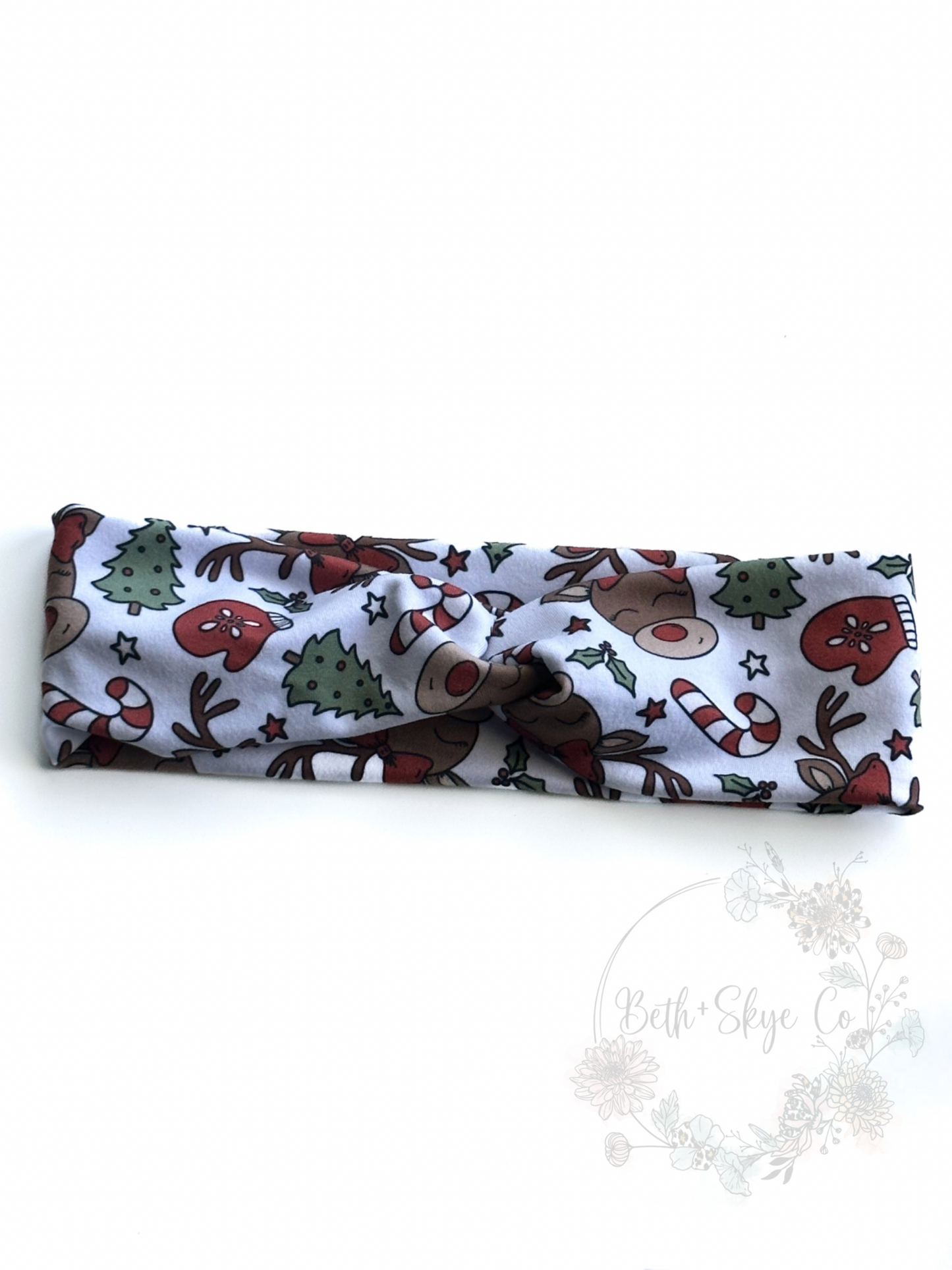 CHRISTMAS PRINT TWISTED HEADWRAP (ADULT)