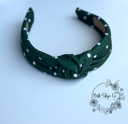 CHRISTMAS PRINT KNOTTED HEADBANDS