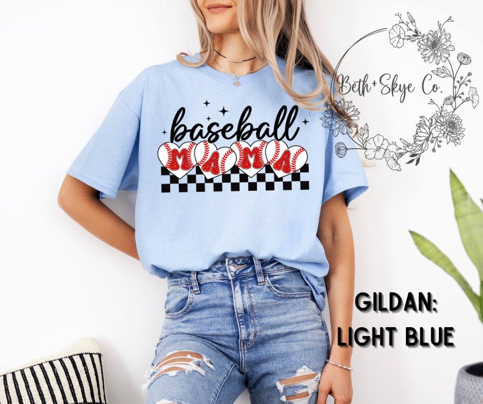 BASEBALL MAMA HEARTS