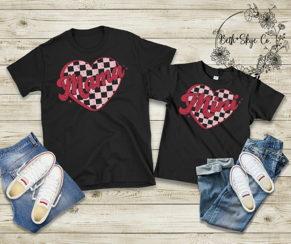 CHECKERED HEART MINI- TODDLER/ YOUTH