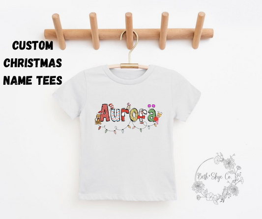 CUSTOM TODDLER CHRISTMAS NAME TEE