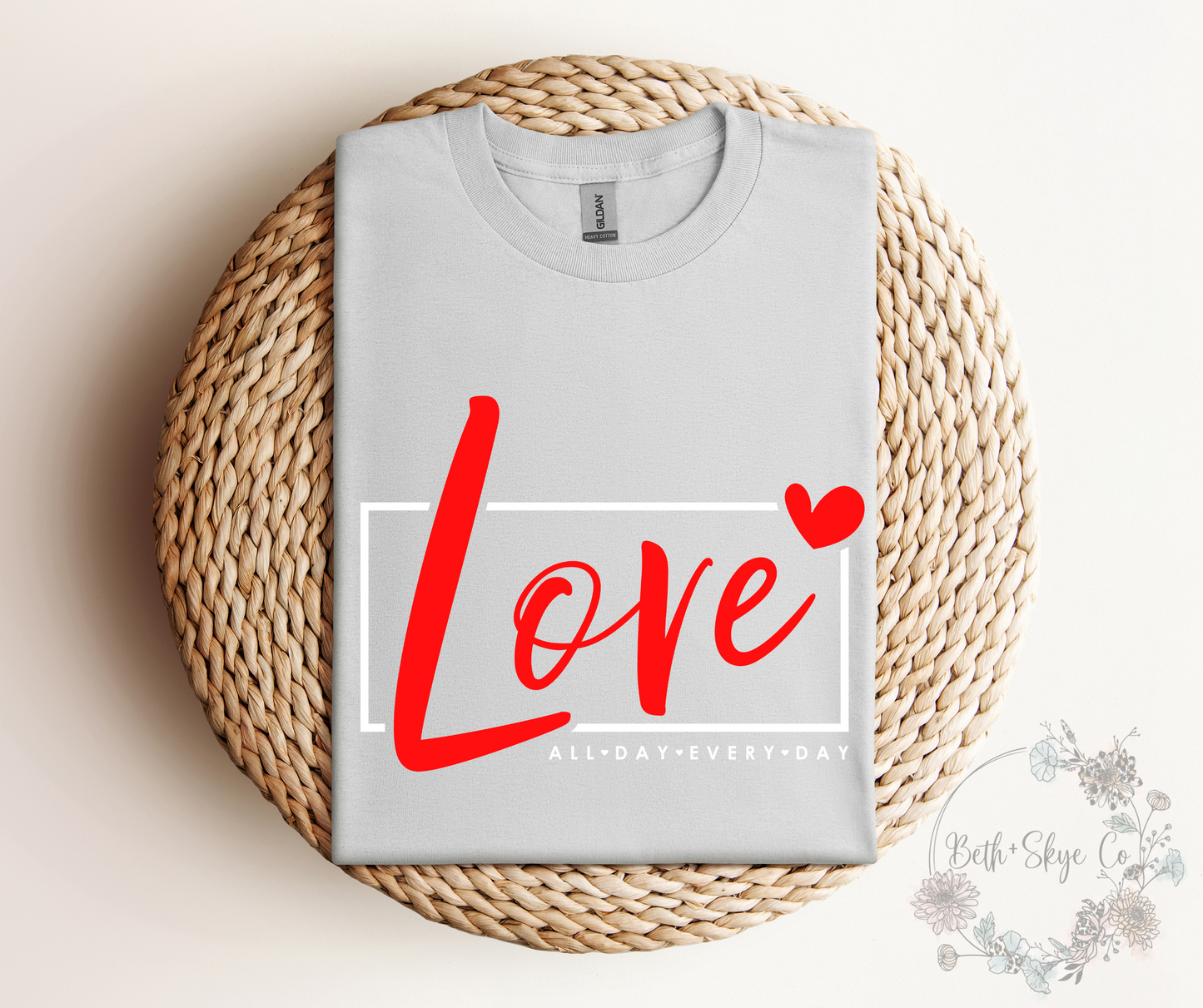 LOVE ALL DAY (RED & WHITE FONT)