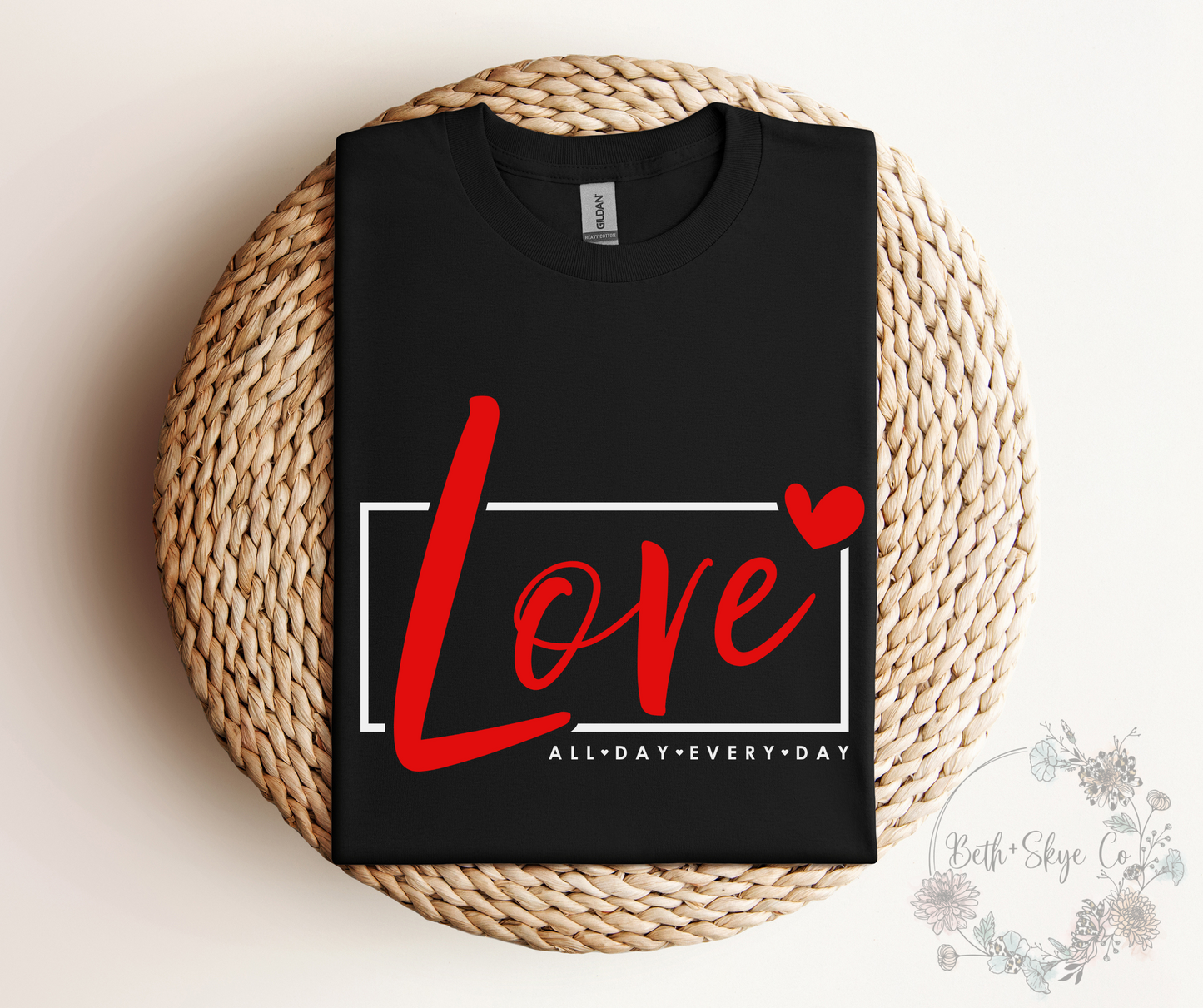 LOVE ALL DAY (RED & WHITE FONT)