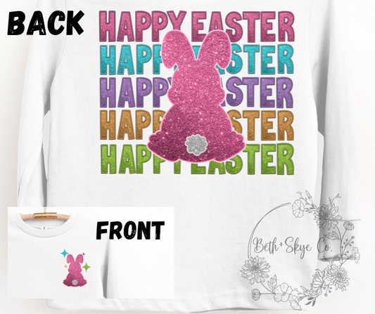 HAPPY EASTER FAUX GLITTER- YOUTH