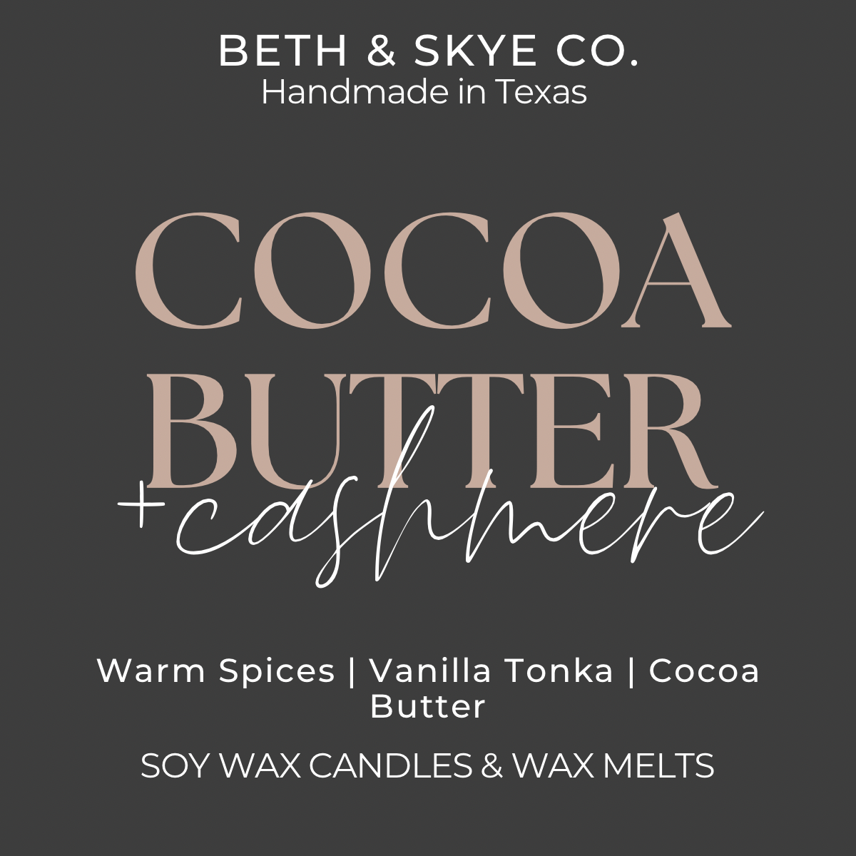 COCOA BUTTER CASHMERE- CANDLE/ WAX MELT