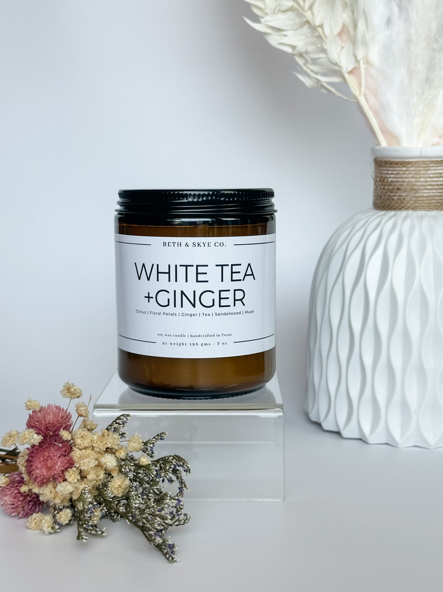 WHITE TEA + GINGER- CANDLES + WAX MELTS