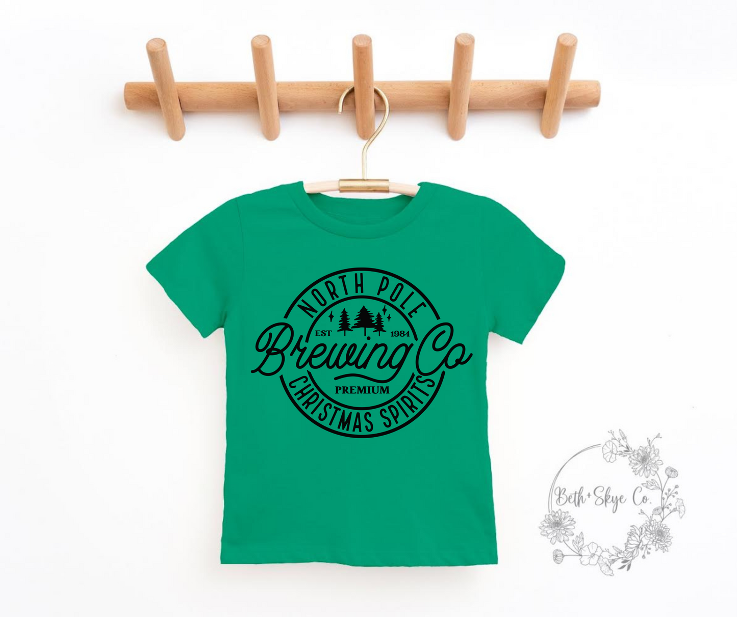 TODDLER NORTH POLE BREWING (BLACK FONT) TEE