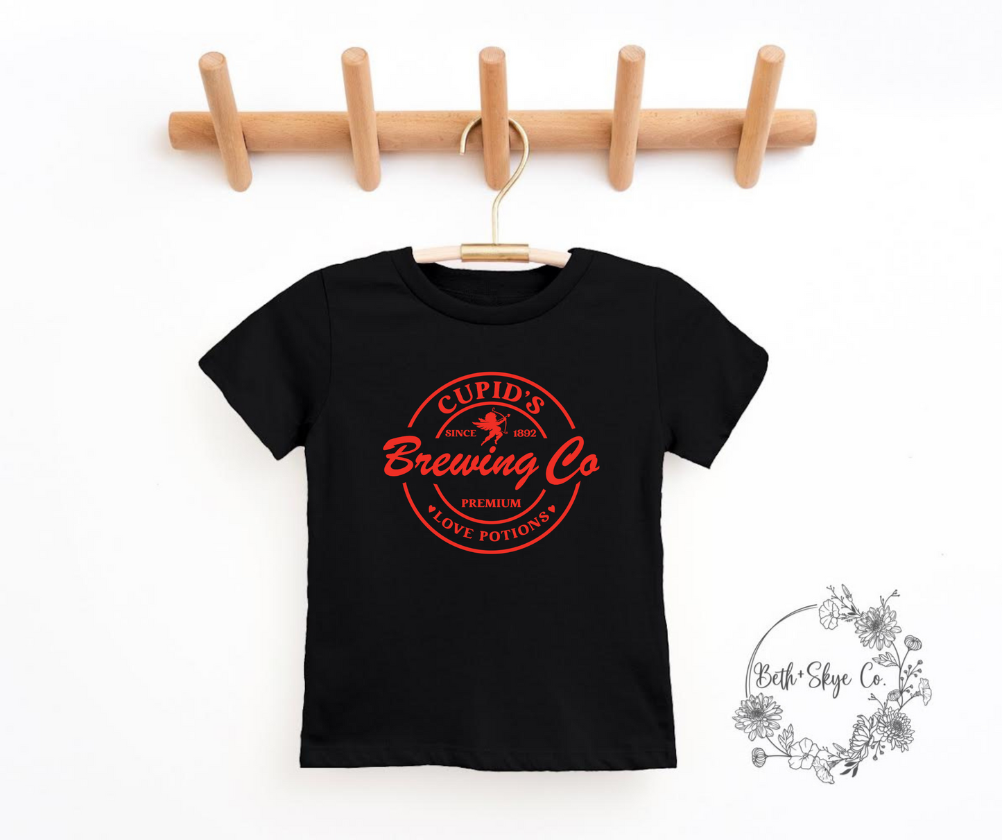 TODDLER CUPID'S BREWING (RED FONT) TEE