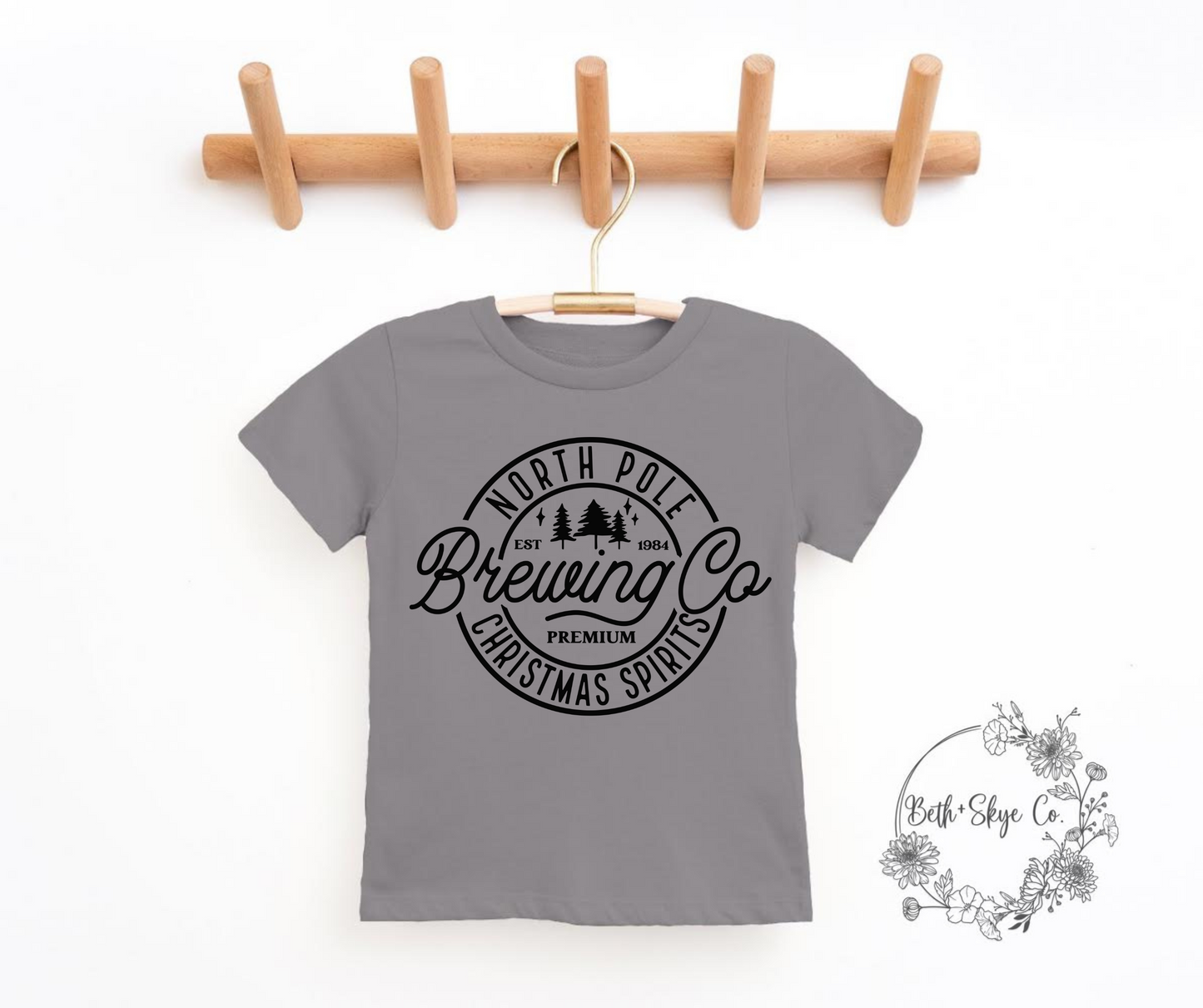 TODDLER NORTH POLE BREWING (BLACK FONT) TEE