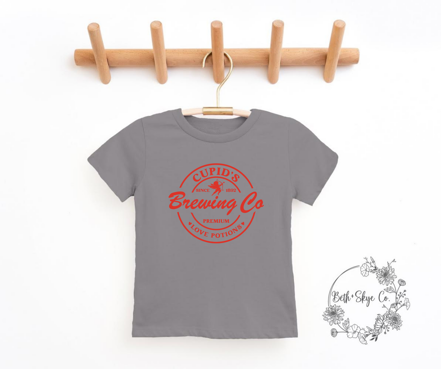 TODDLER CUPID'S BREWING (RED FONT) TEE