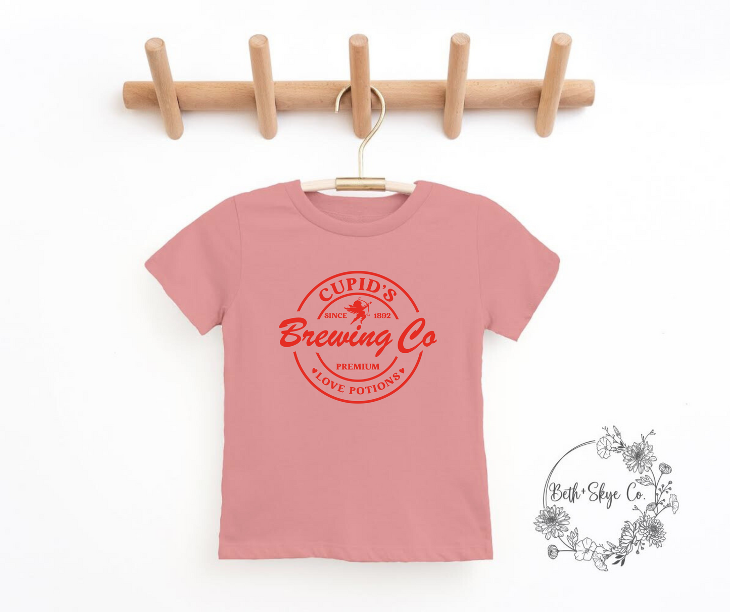 TODDLER CUPID'S BREWING (RED FONT) TEE