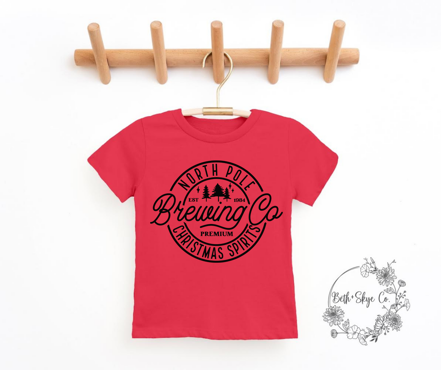 TODDLER NORTH POLE BREWING (BLACK FONT) TEE