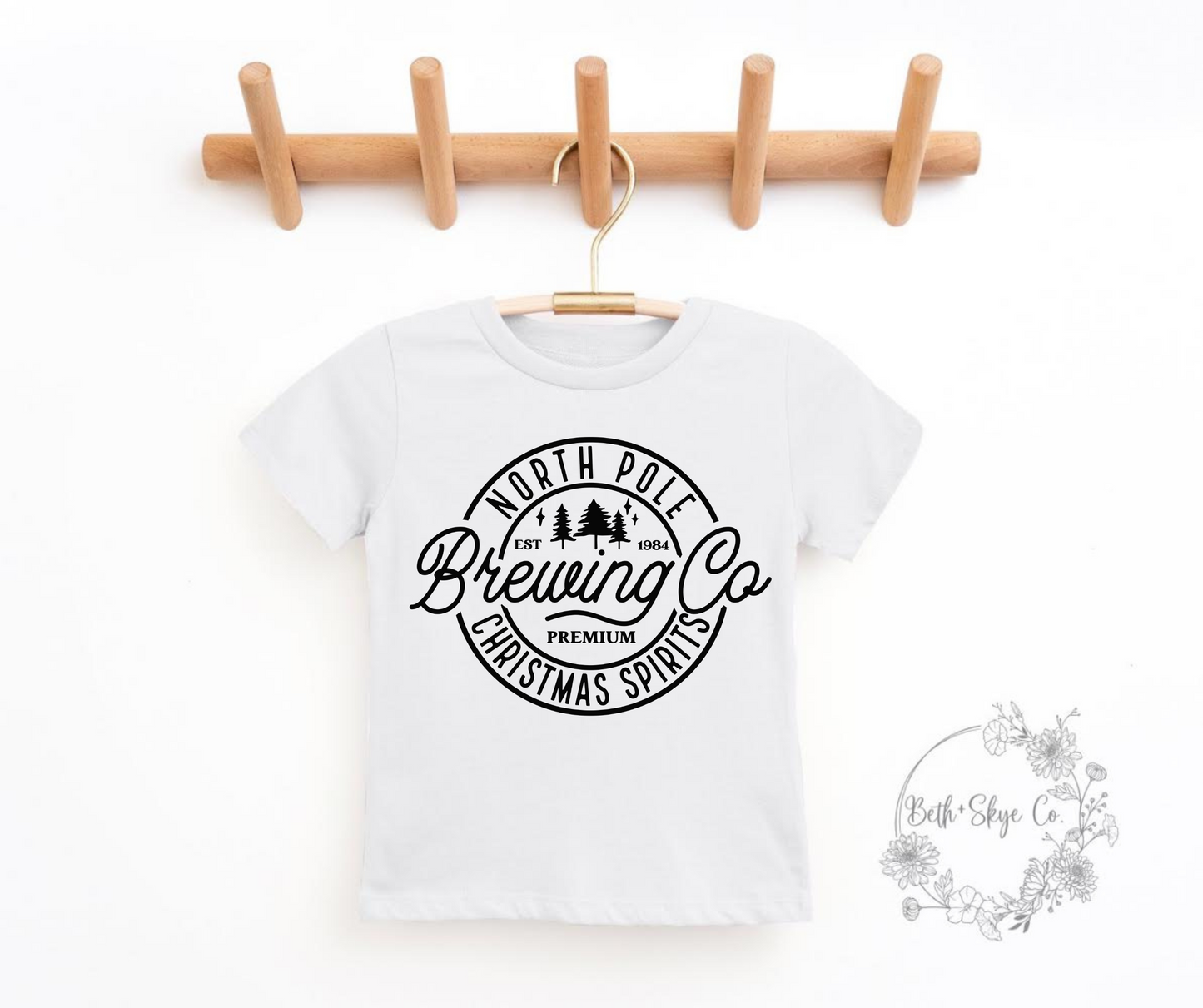 TODDLER NORTH POLE BREWING (BLACK FONT) TEE