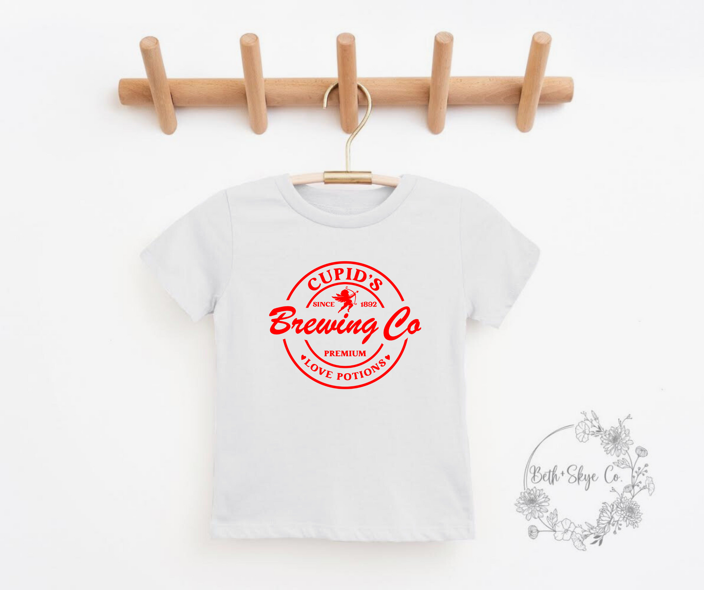 TODDLER CUPID'S BREWING (RED FONT) TEE