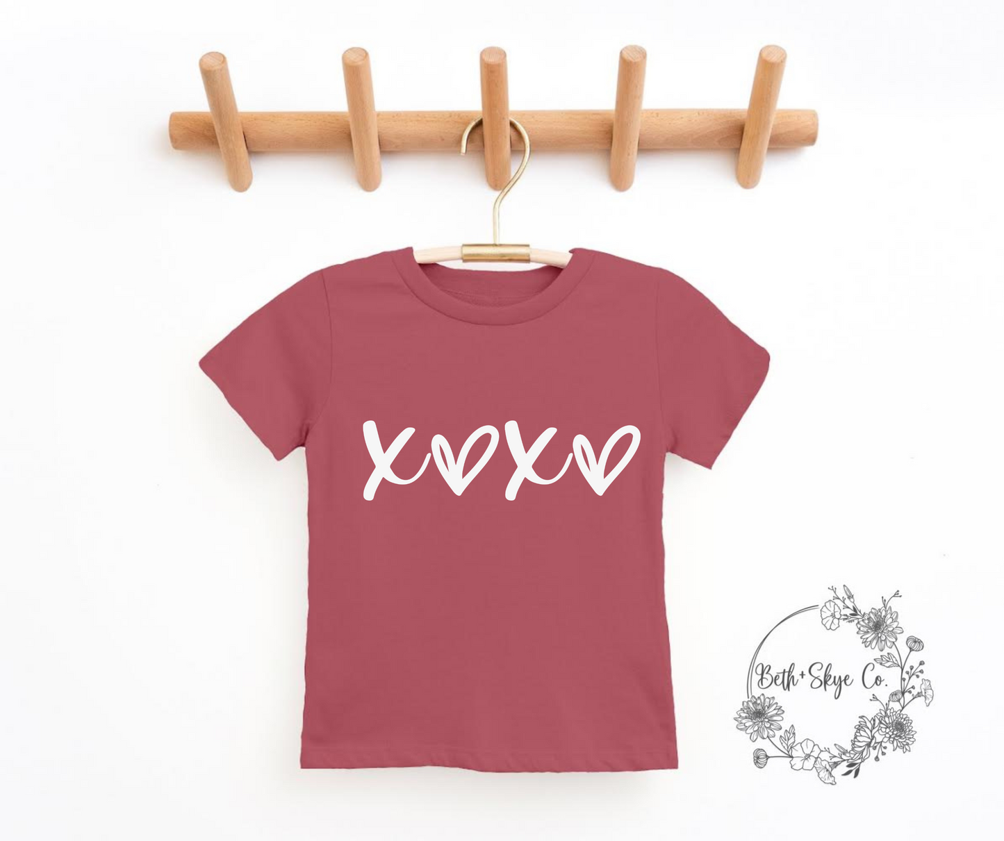 TODDLER XOXO (WHITE FONT) TEE