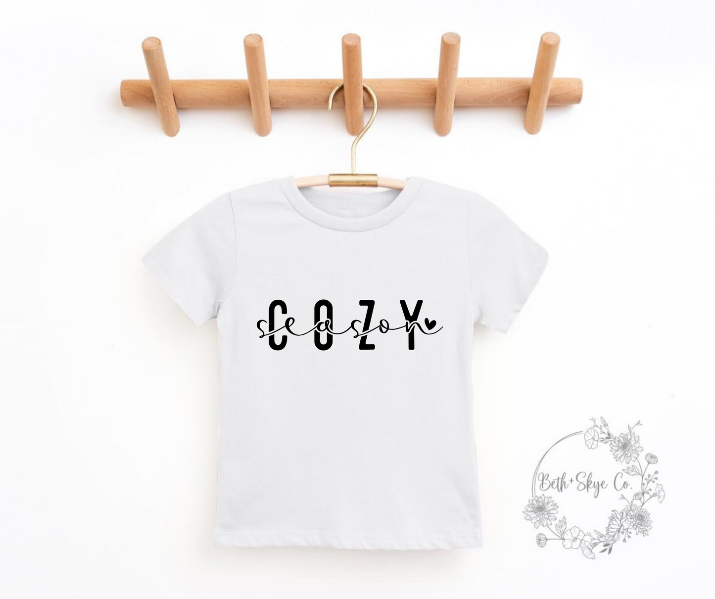 TODDLER COZY SEASON (BLACK FONT) TEE