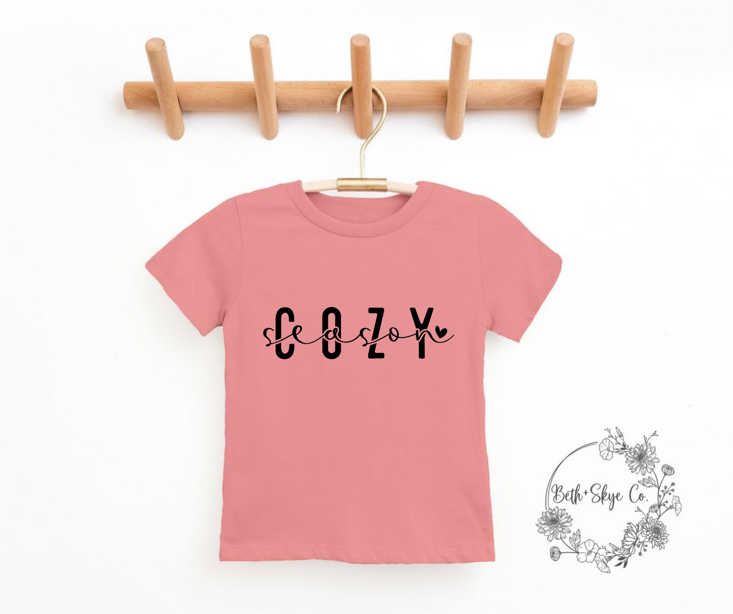 TODDLER COZY SEASON (BLACK FONT) TEE