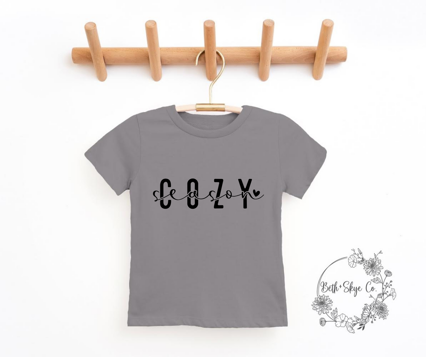 TODDLER COZY SEASON (BLACK FONT) TEE