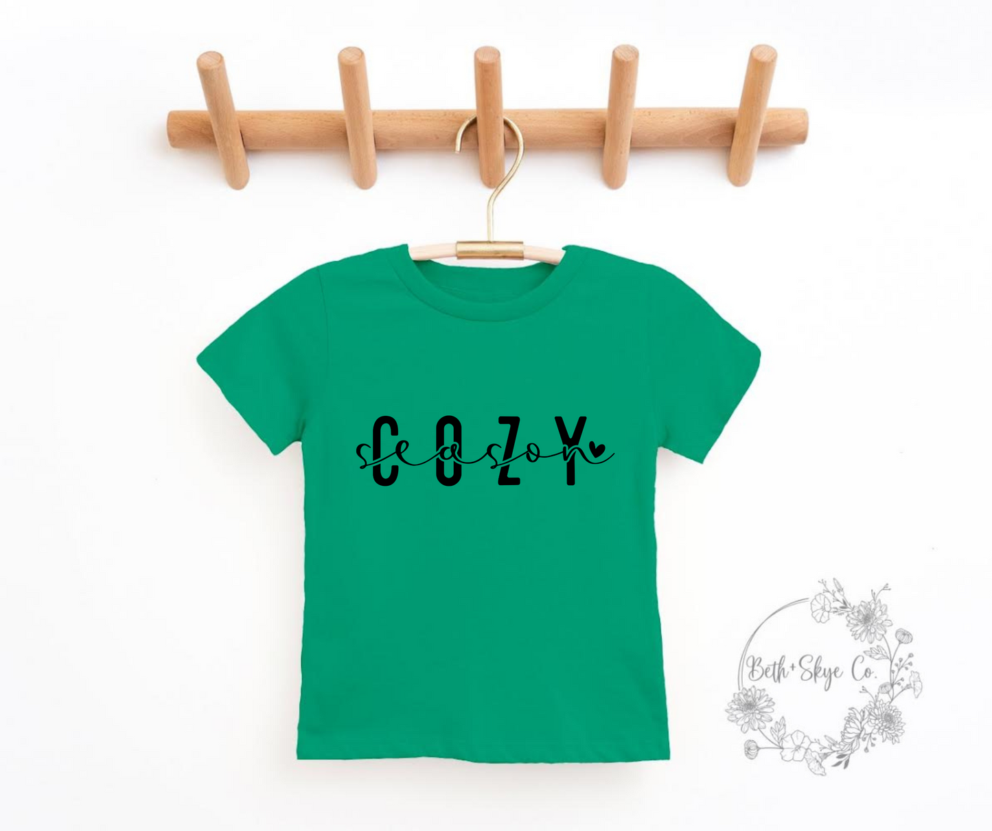 TODDLER COZY SEASON (BLACK FONT) TEE