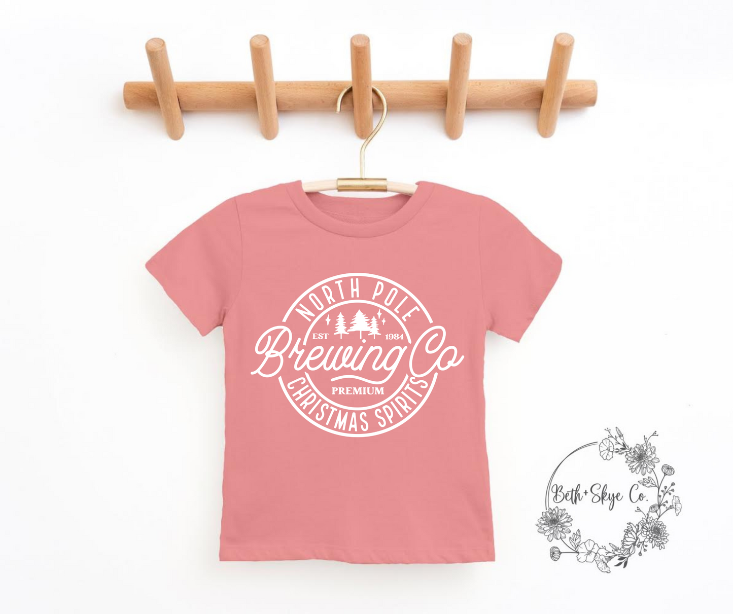 TODDLER NORTH POLE BREWING (WHITE FONT) TEE