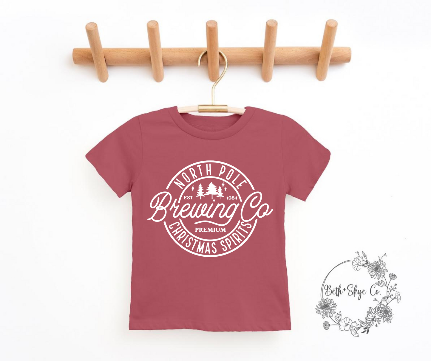 TODDLER NORTH POLE BREWING (WHITE FONT) TEE