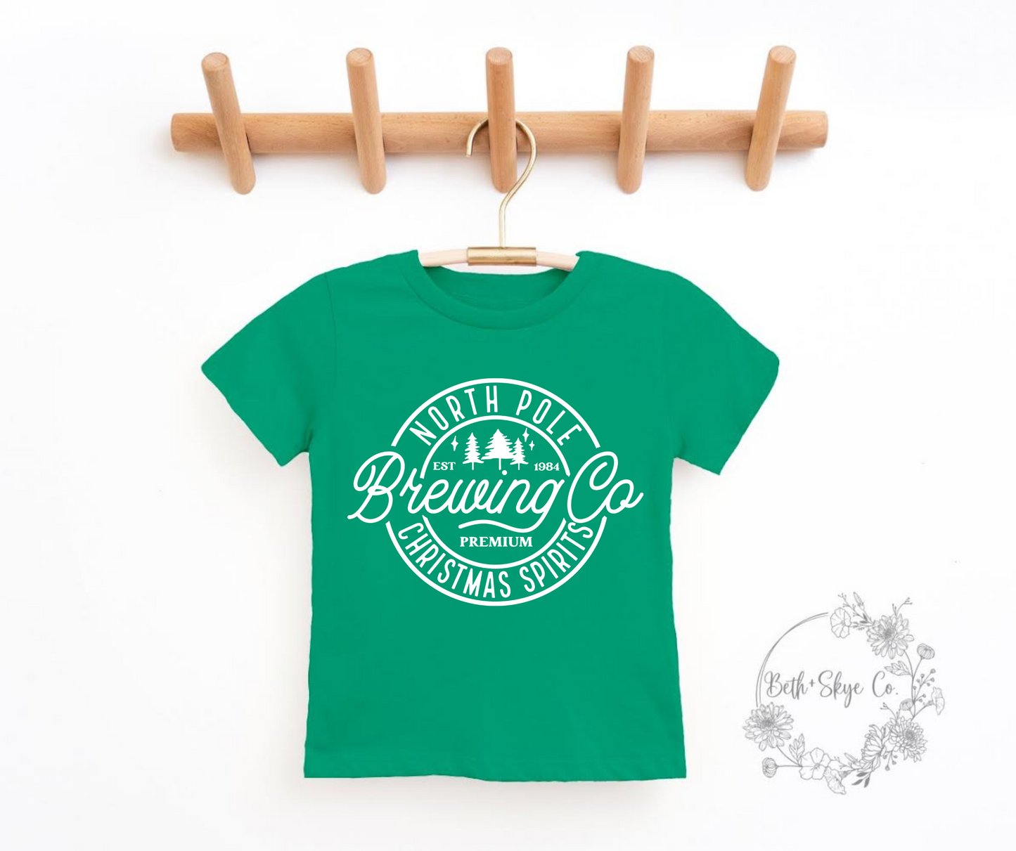 TODDLER NORTH POLE BREWING (WHITE FONT) TEE