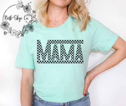 MAMA + MINI CHECKERED FINISH LINE