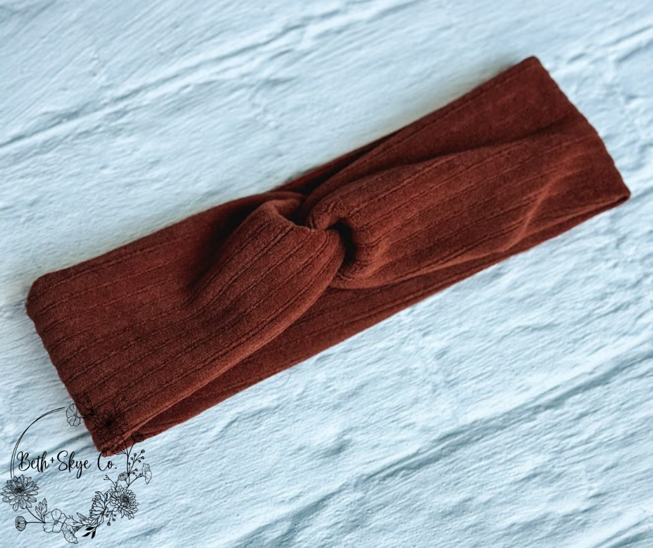 VELVET CORDUROY TWISTED HEADWRAP (ADULT)- 3 COLOR OPTIONS