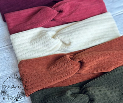 VELVET CORDUROY TWISTED HEADWRAP (ADULT)- 3 COLOR OPTIONS